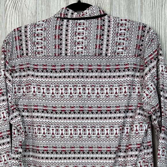 Tranquility Mayhem Mens Roll Tab Long Sleeve Graphic Button Down Shirt SZ M - Picture 10 of 16